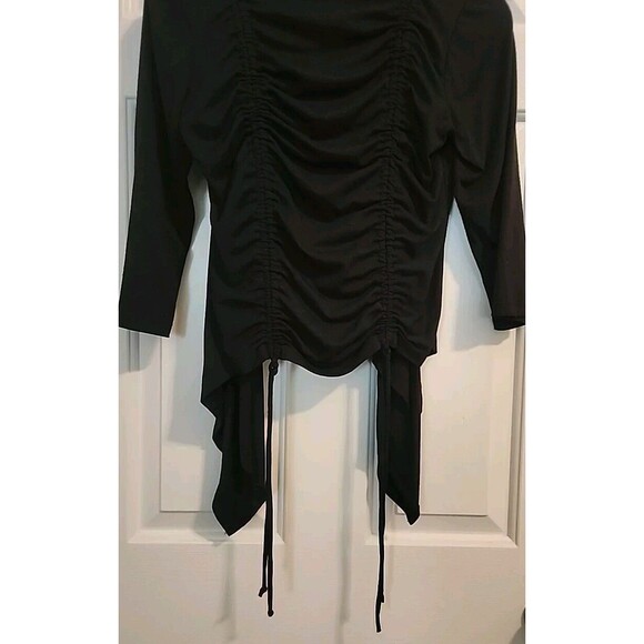 Vintage Candies Open Y2k Womens Black Cardigan Rocker Small 3/4 Sleeves - Picture 3 of 7